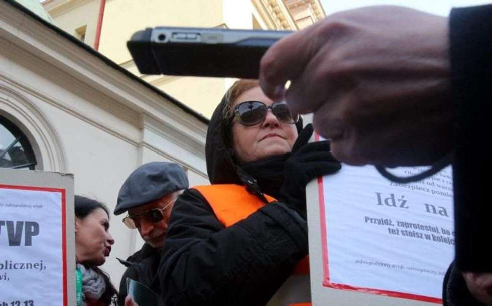  Protest pracowników TVP (zdjęcie 14) - Autor: Dorota Awiorko - Klimek