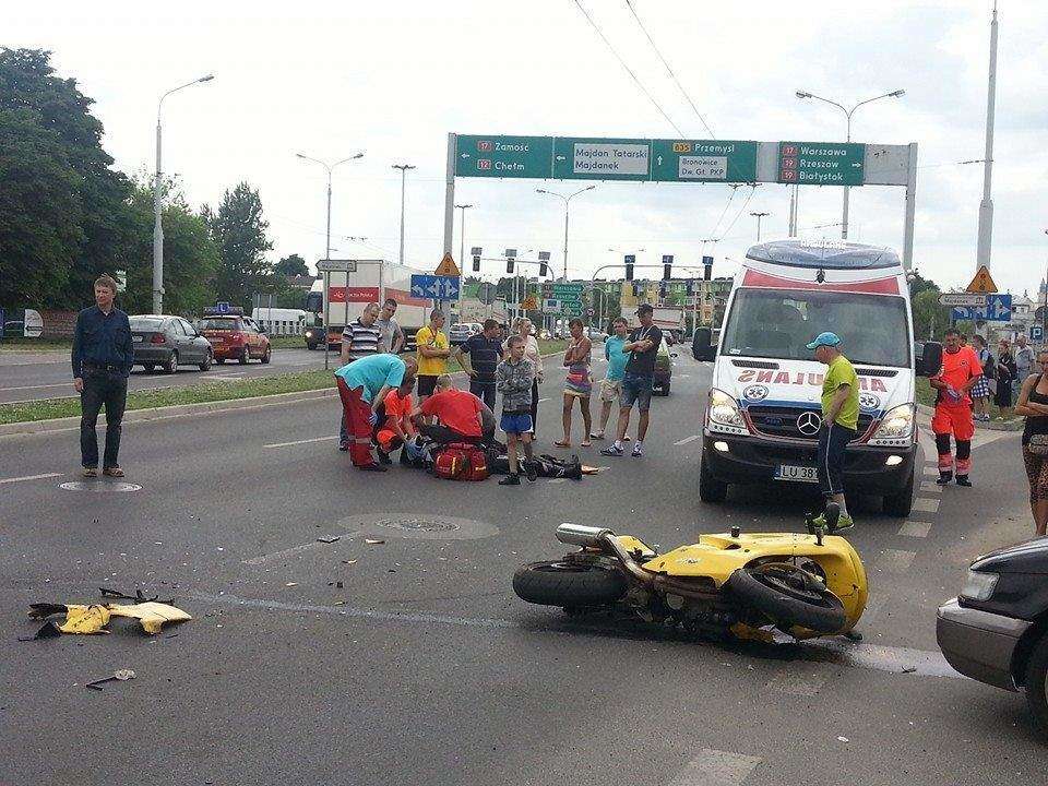 Wypadek na ul. Hutniczej w Lublinie