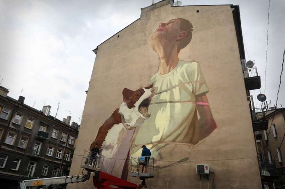  W Lublinie przy ul. Lubartowskiej powstaje nowy mural (zdjęcie 9) - Autor: Wojciech Nieśpiałowski
