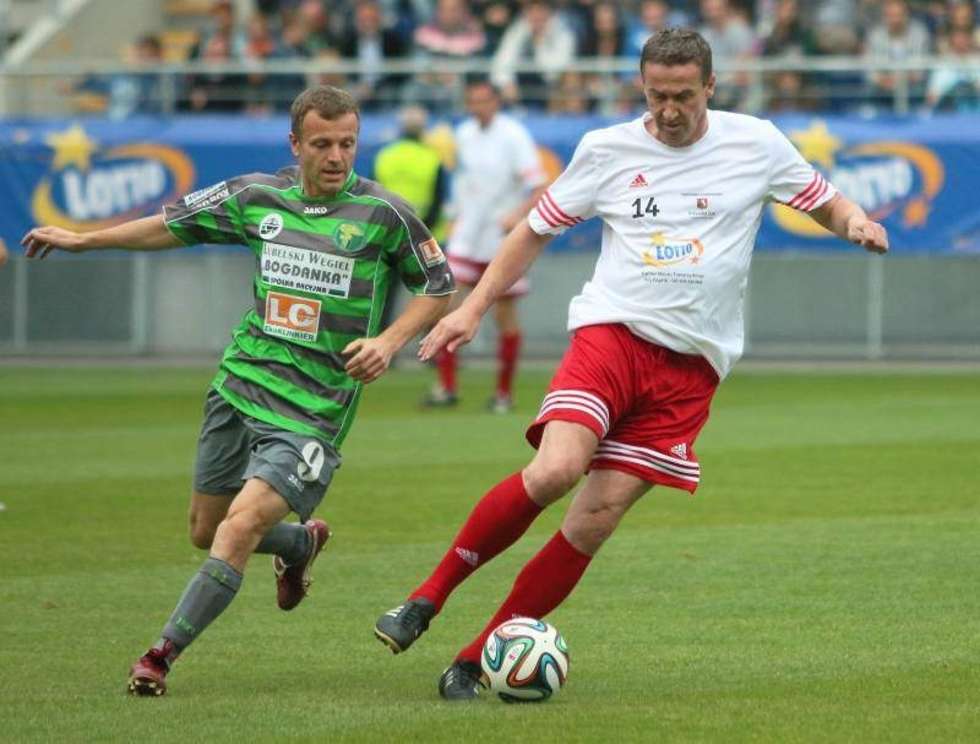  Drużyna Górnika Łęczna pokonała w meczu towarzyskim rozegranym na stadionie Arena Lublin Orły Engela wynikiem 4:3. Fot. Maciej Kaczanowski
