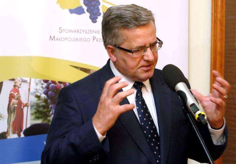  Prezydent Bronisław Komorowski w Janowcu. Fot. Maciej Kaczanowski