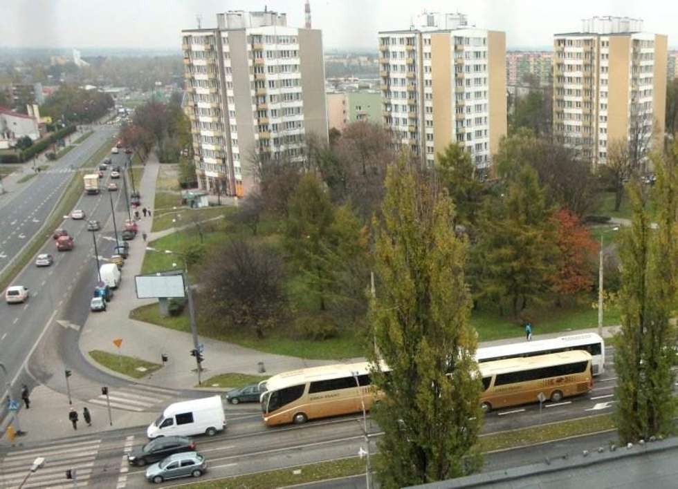  Wycinka drzew na skwerze między ul Krańcową i Drogą Męczenników Majdanka. Fot. Maciej Kaczanowski