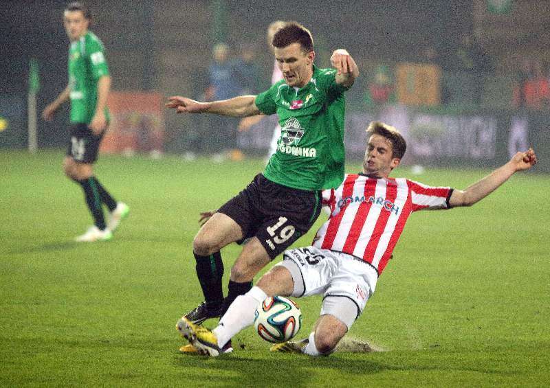 Górnik Łęczna po wygranej 2:1 nad Cracovią awansował na ósme miejsce w ligowej tabeli. Fot. Maciej Kaczanowski