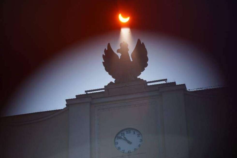  Następne zaćmienie Słońca nad Lublinem nieco  większe niż dzisiejsze nastąpi 12.08.2026 o godz. 19.17 a całkowite 13.07.2075. o 7.52. Fot. Maciej Kaczanowski