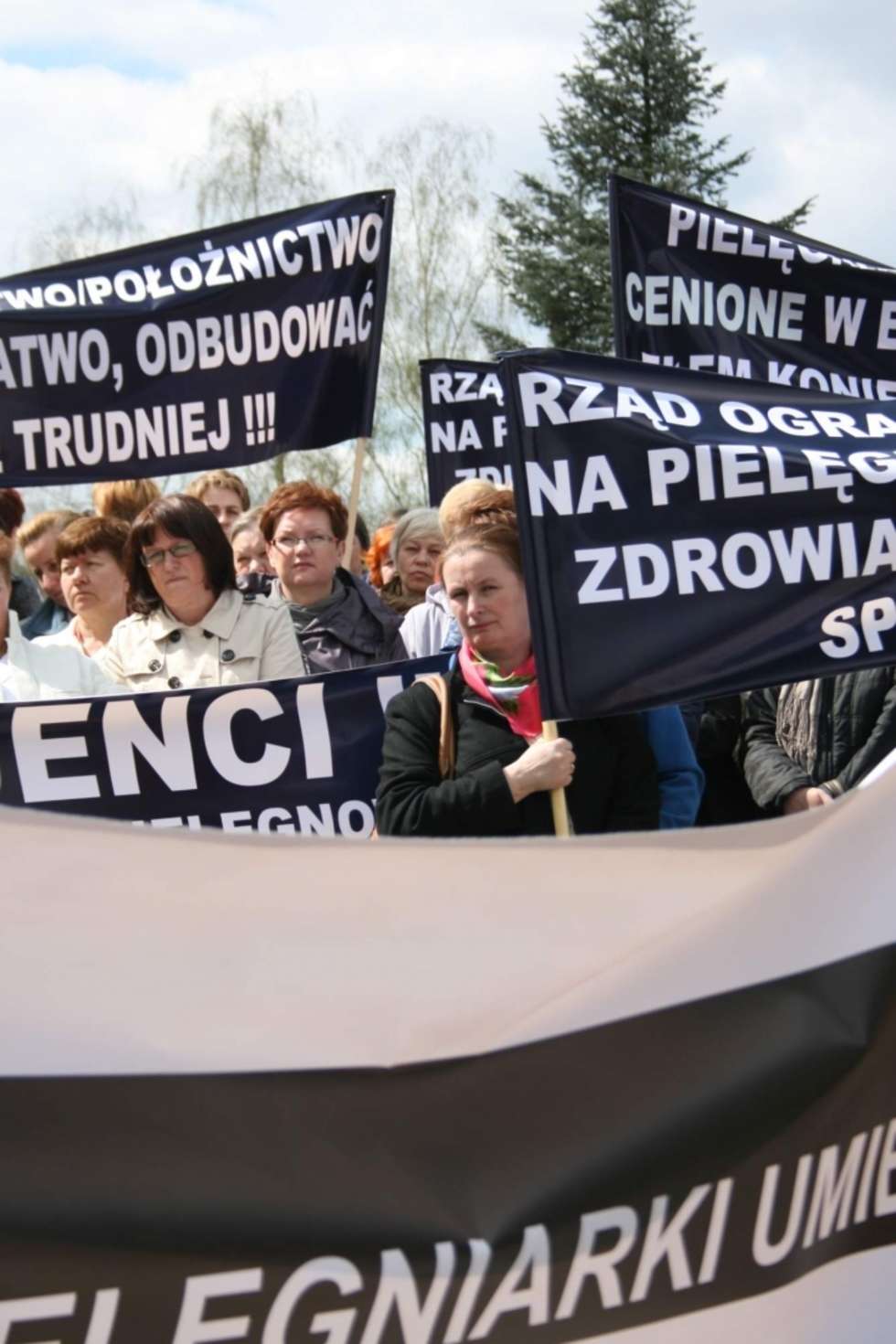  Protest pielęgniarek w Puławach (zdjęcie 3) - Autor: Radosław Szczęch