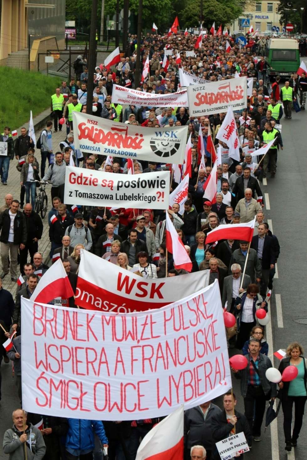  Protest w obronie PZL-Świdnik