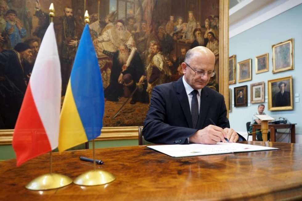  Podpisanie Lubelskiej Deklaracji Solidarności z Ukrainą (zdjęcie 12) - Autor: Wojciech Nieśpiałowski