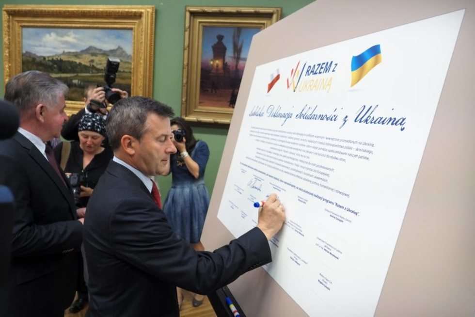  Podpisanie Lubelskiej Deklaracji Solidarności z Ukrainą (zdjęcie 14) - Autor: Wojciech Nieśpiałowski