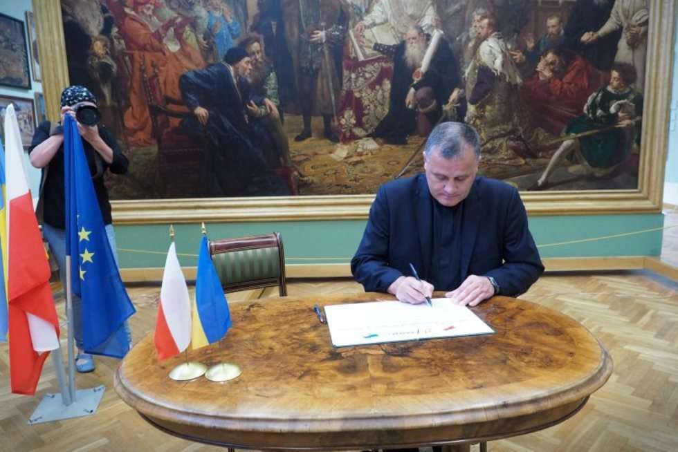  Podpisanie Lubelskiej Deklaracji Solidarności z Ukrainą (zdjęcie 10) - Autor: Wojciech Nieśpiałowski