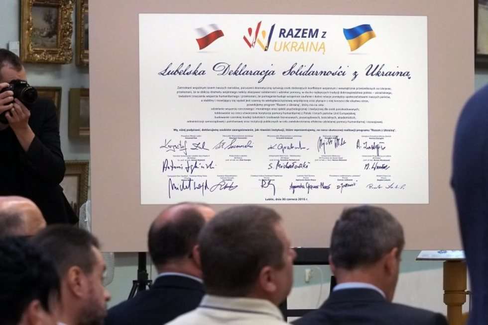  Podpisanie Lubelskiej Deklaracji Solidarności z Ukrainą (zdjęcie 19) - Autor: Wojciech Nieśpiałowski