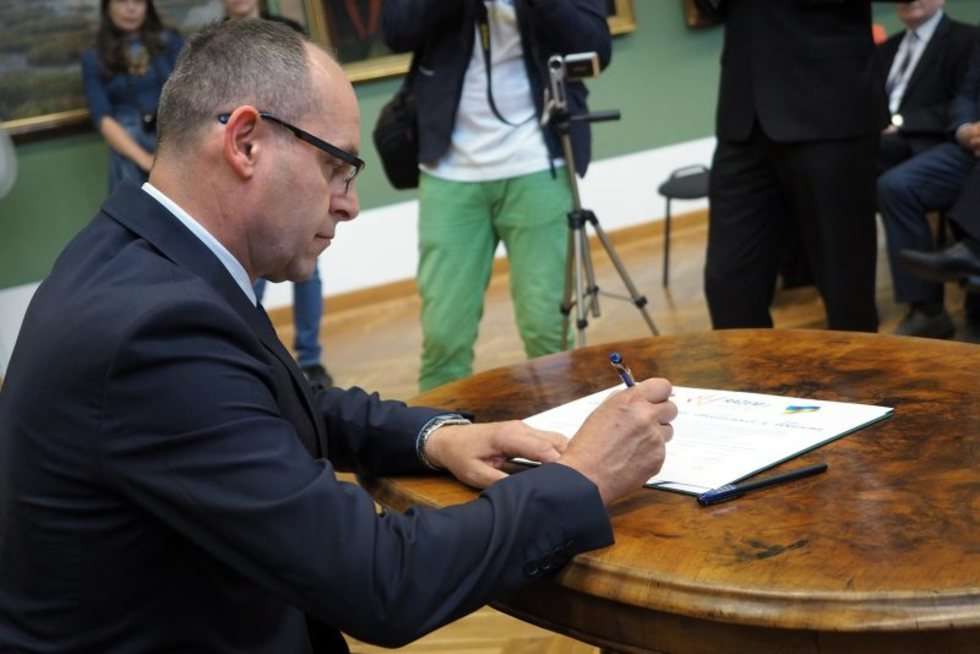  Podpisanie Lubelskiej Deklaracji Solidarności z Ukrainą (zdjęcie 3) - Autor: Wojciech Nieśpiałowski