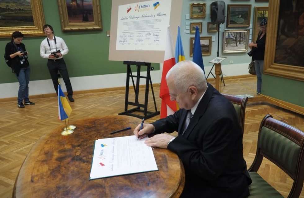  Podpisanie Lubelskiej Deklaracji Solidarności z Ukrainą (zdjęcie 5) - Autor: Wojciech Nieśpiałowski