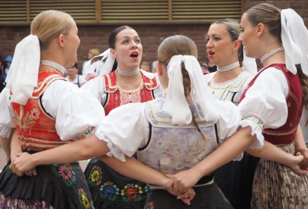  Uczestnicy spotkań folklorystycznych zatańczyli dla pacjentów DSK (zdjęcie 16) - Autor: Wojciech Nieśpiałowski
