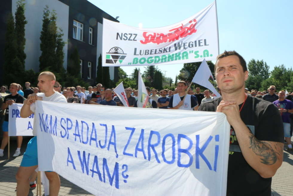  Protest górników w Bogdance (zdjęcie 7) - Autor: Maciej Kaczanowski
