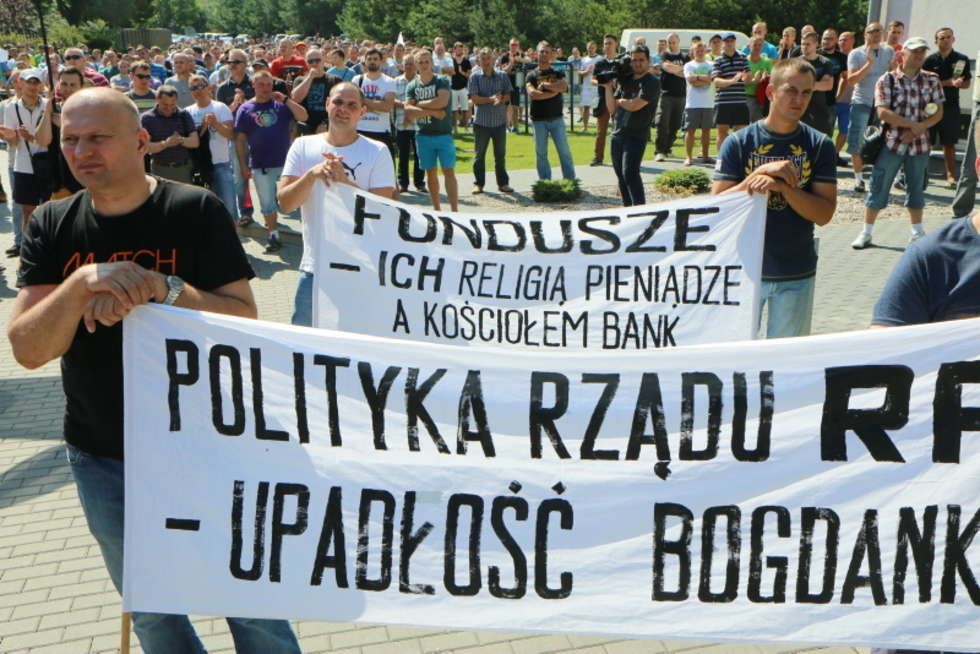  Protest górników w Bogdance (zdjęcie 13) - Autor: Maciej Kaczanowski