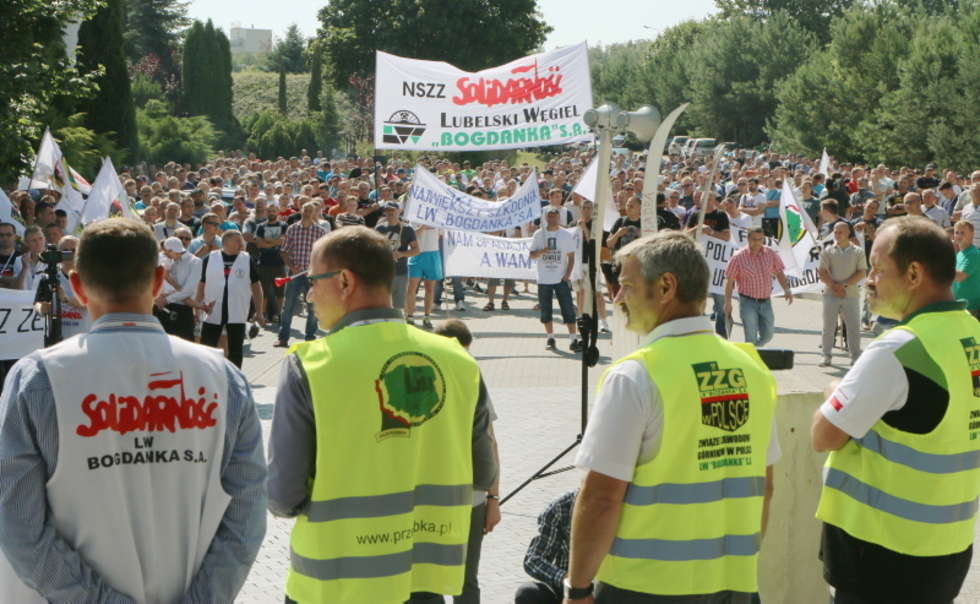  Protest górników w Bogdance (zdjęcie 8) - Autor: Maciej Kaczanowski