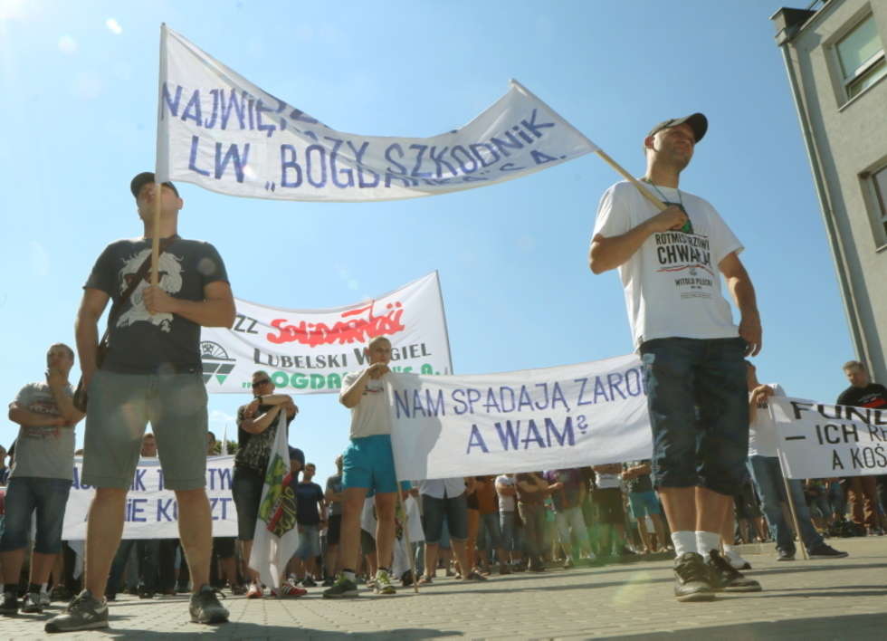  Protest górników w Bogdance (zdjęcie 1) - Autor: Maciej Kaczanowski