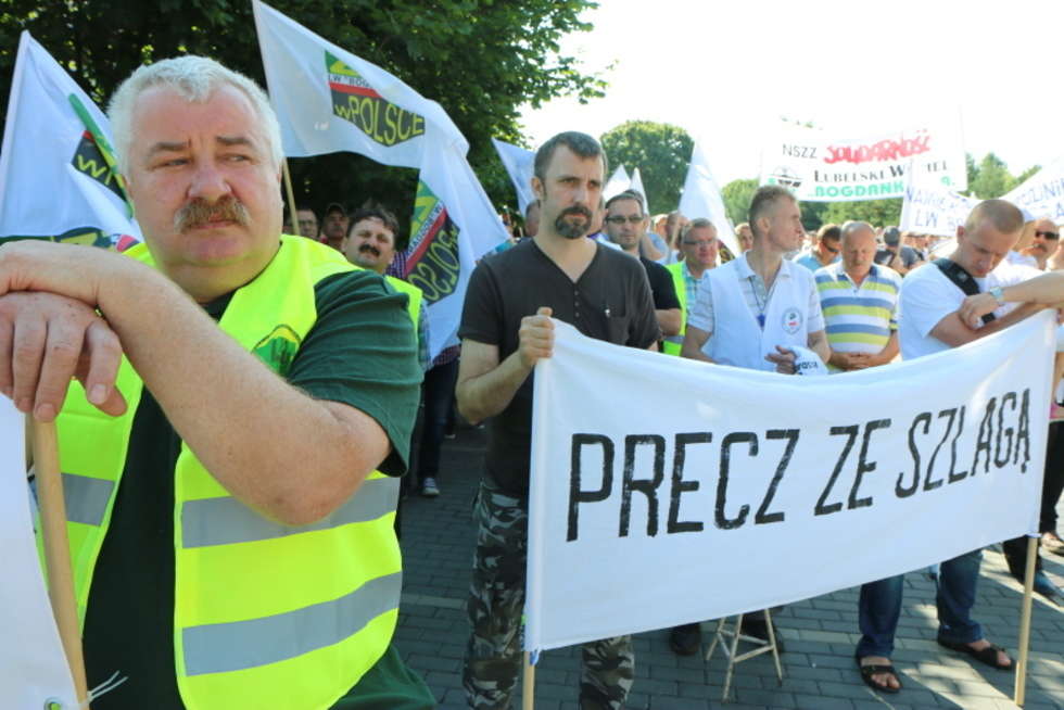  Protest górników w Bogdance (zdjęcie 15) - Autor: Maciej Kaczanowski