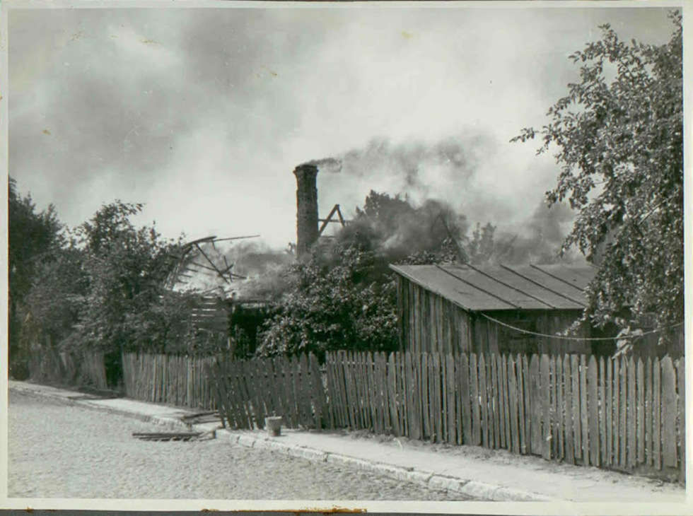  Pożar Włodawy 22 lipca 1964 roku (zdjęcie 1) - Autor: Archiwum KP PSP Włodawa