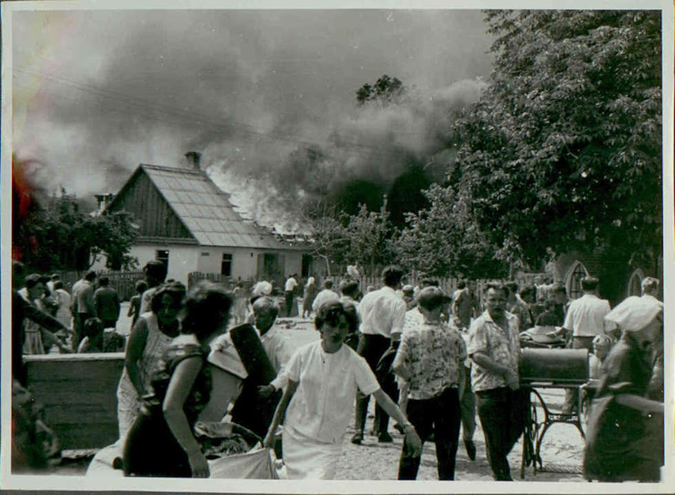  Pożar Włodawy 22 lipca 1964 roku (zdjęcie 33) - Autor: Archiwum KP PSP Włodawa
