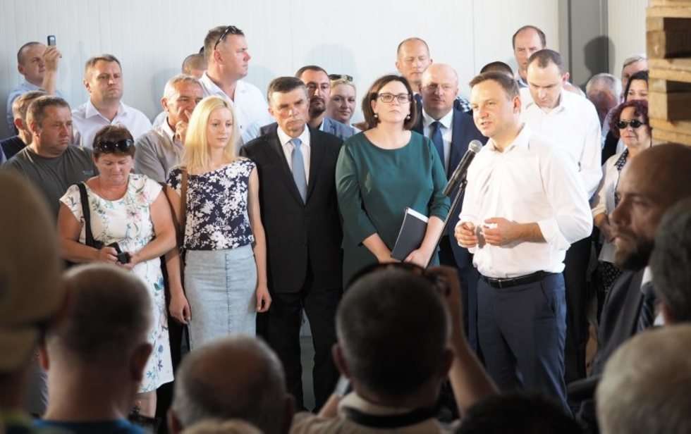 Prezydent Duda odwiedził sadowników (zdjęcie 8) - Autor: Wojciech Nieśpiałowski