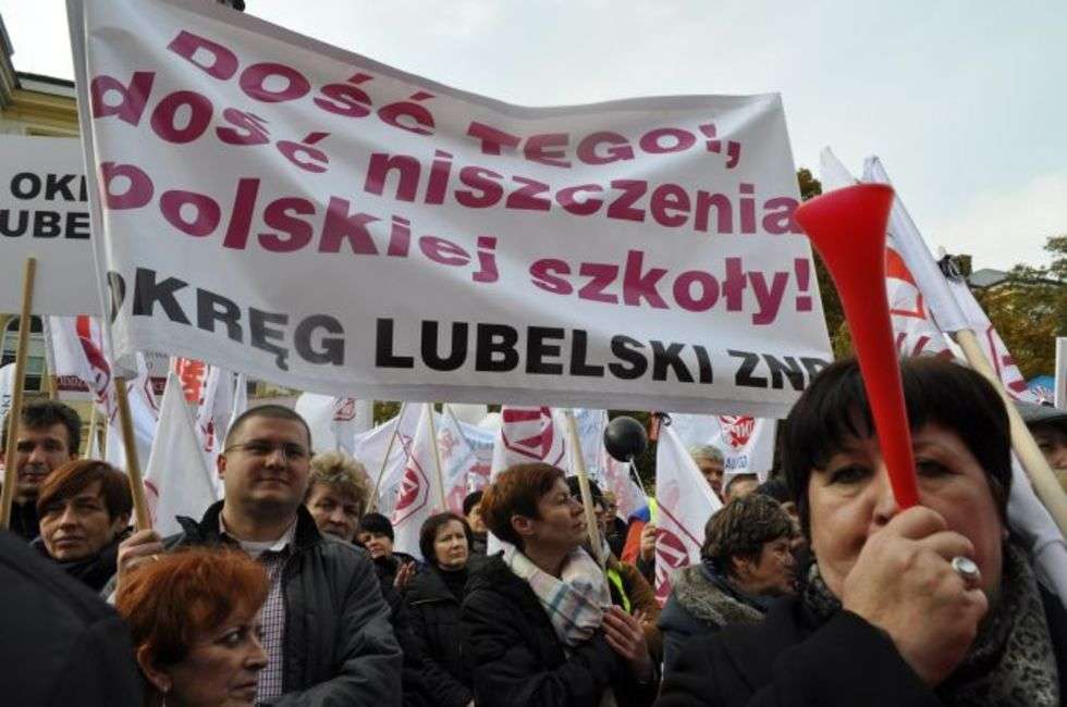  Strajk nauczycieli (zdjęcie 11) - Autor: Agnieszka Kasperska