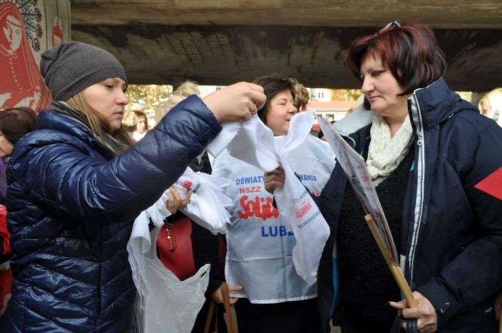 Strajk nauczycieli (zdjęcie 44) - Autor: Agnieszka Kasperska