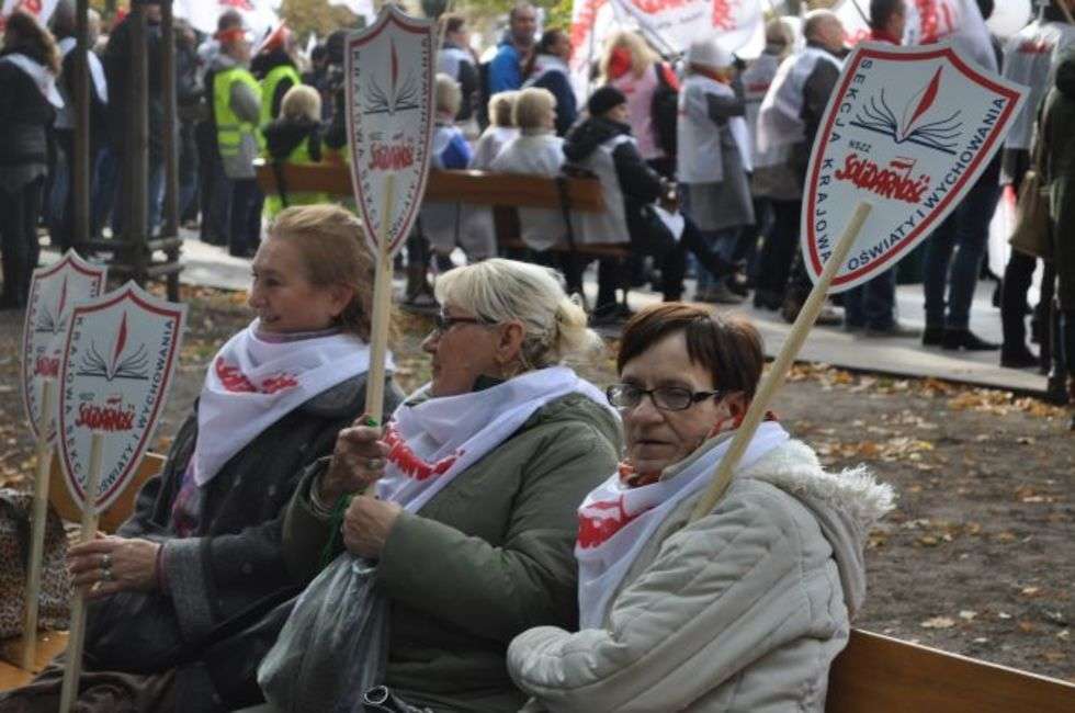  Strajk nauczycieli (zdjęcie 29) - Autor: Agnieszka Kasperska