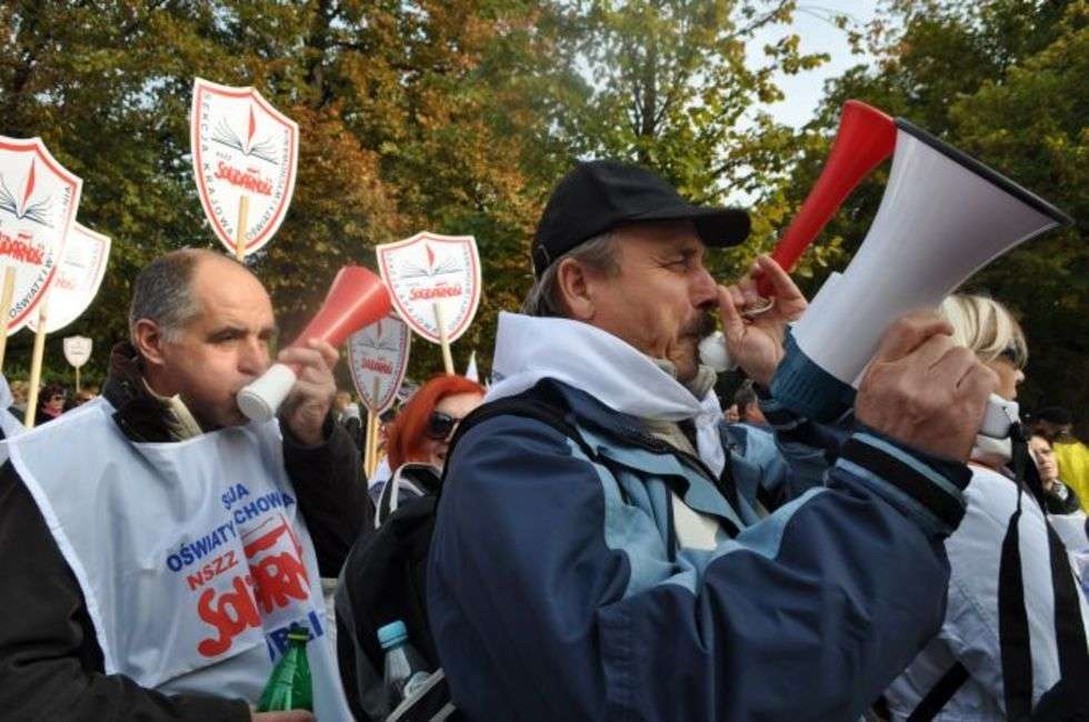  Strajk nauczycieli (zdjęcie 34) - Autor: Agnieszka Kasperska