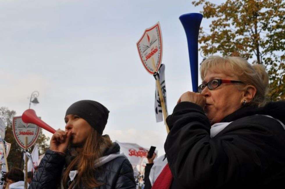  Strajk nauczycieli (zdjęcie 18) - Autor: Agnieszka Kasperska