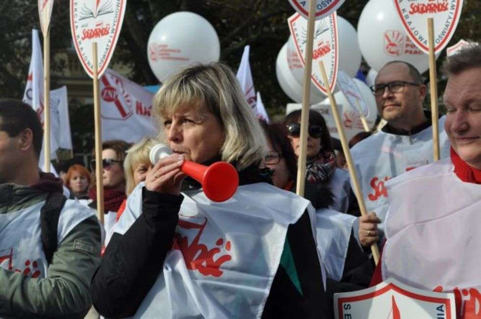  Strajk nauczycieli (zdjęcie 39) - Autor: Agnieszka Kasperska