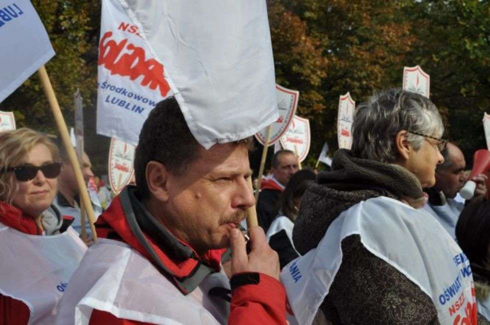  Strajk nauczycieli (zdjęcie 30) - Autor: Agnieszka Kasperska