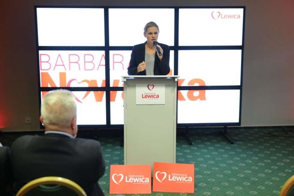  Barbara Nowacka na konwencji Zjednoczonej Lewicy w Lublinie (zdjęcie 12) - Autor: Wojciech Nieśpiałowski