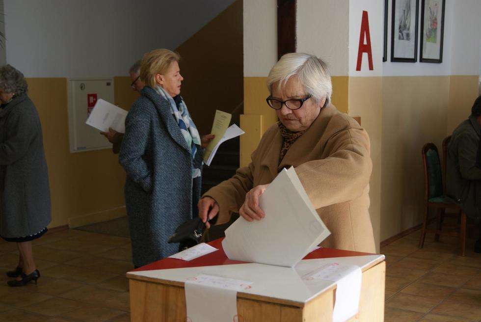  Obwodowa komisja wyborcza nr 20 w Białej Podlaskiej.  - Autor: Ewelina Burda