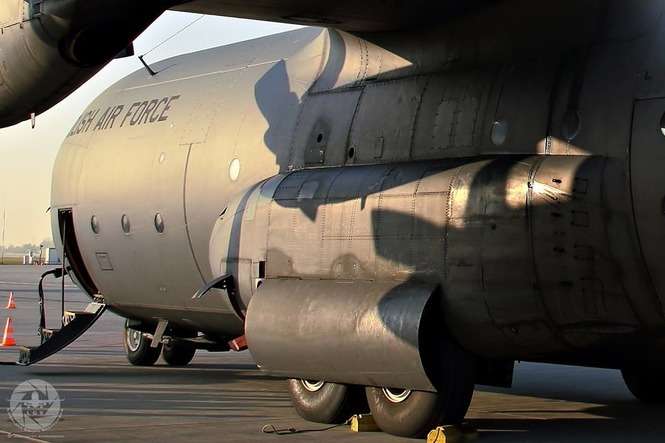 Samolot transportowy C-130 Hercules na lotnisku Lublin