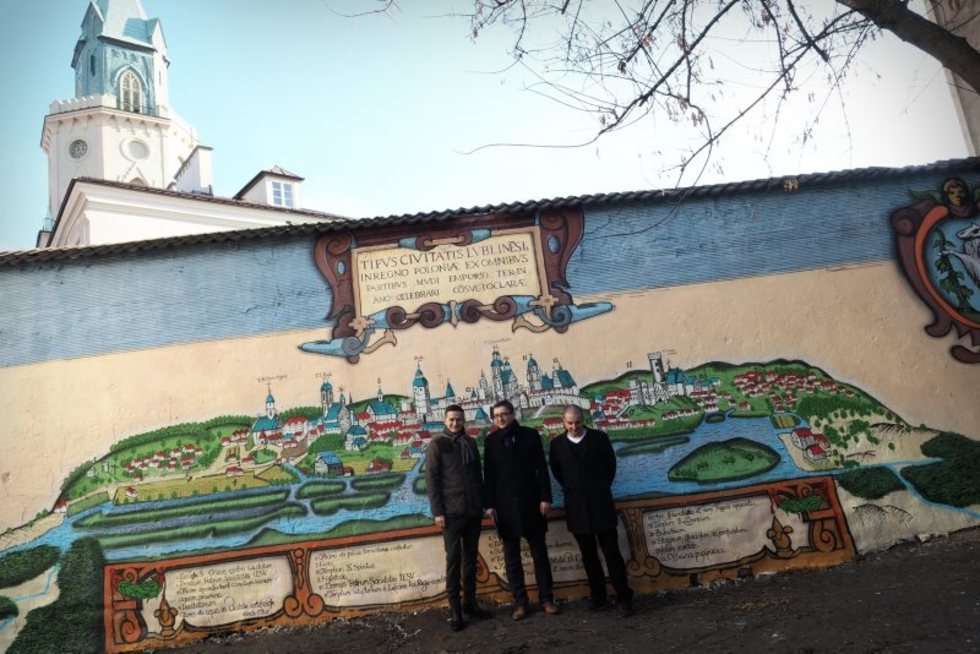  Uroczyste odsłonięcie muralu na Starym Mieście w Lublinie  - Autor: Wojciech Nieśpiałowski