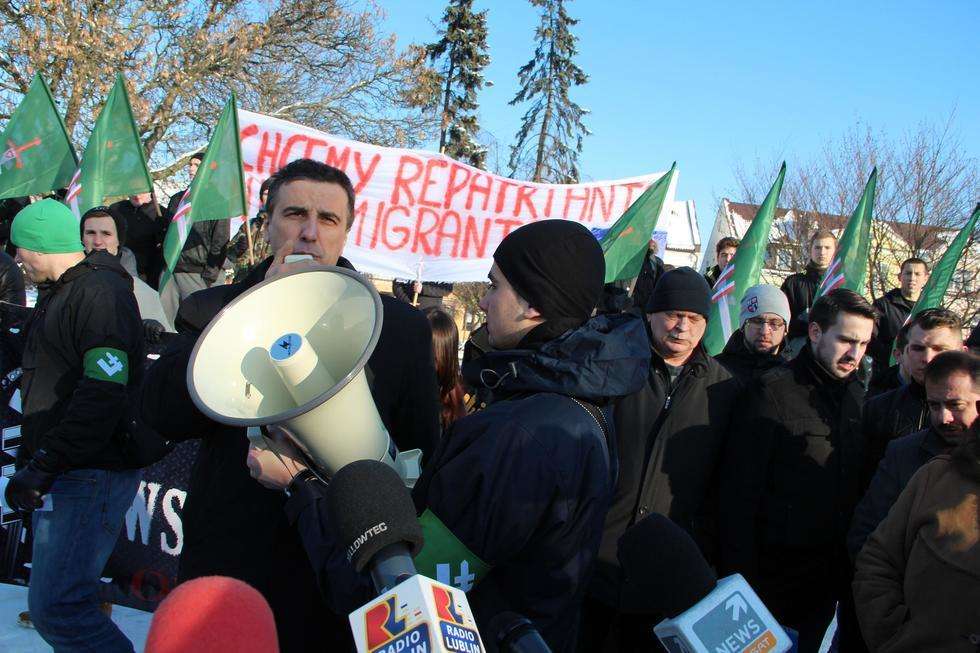  <p>Manifestacja antyimigrancka w Białej Podlaskiej</p>