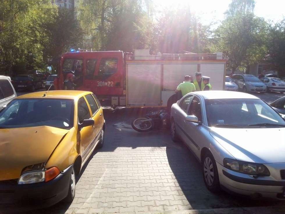  Wypadek na ul. Zana w Lublinie (zdjęcie 1) - Autor: Tomasz Maciuszczak