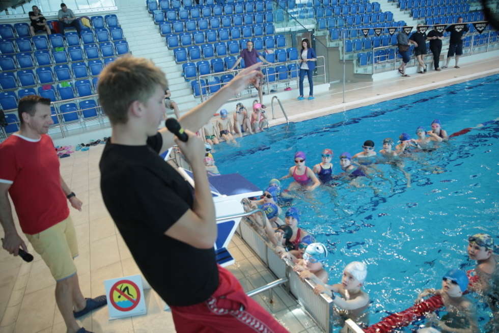  Trening z mistrzem w Aqua Lublin: Jan Świtkowski poprowadził zajęcia dla dzieci (zdjęcie 20) - Autor: Maciej Kaczanowski