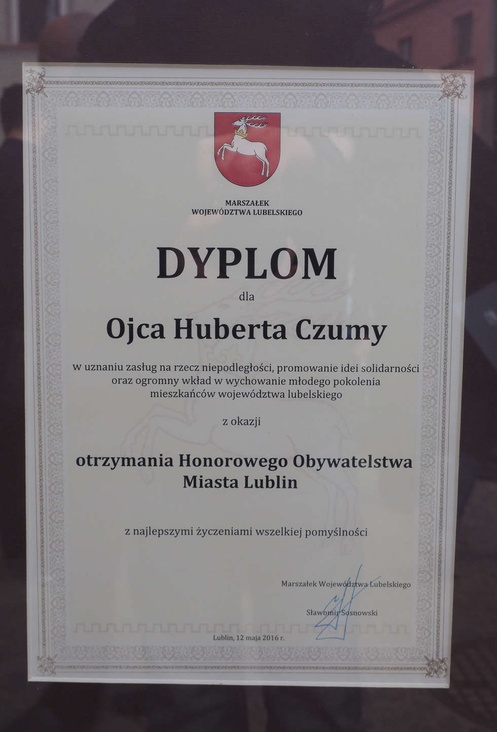  Ojciec Hubert Czuma honorowym obywatelem Lublina (zdjęcie 11) - Autor: Maciej Kaczanowski