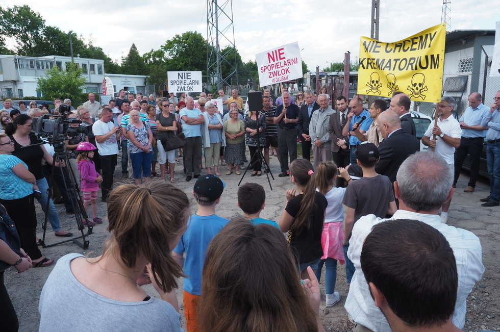  Głusk: Protest w sprawie budowy spopielarni (zdjęcie 6) - Autor: Maciej Kaczanowski