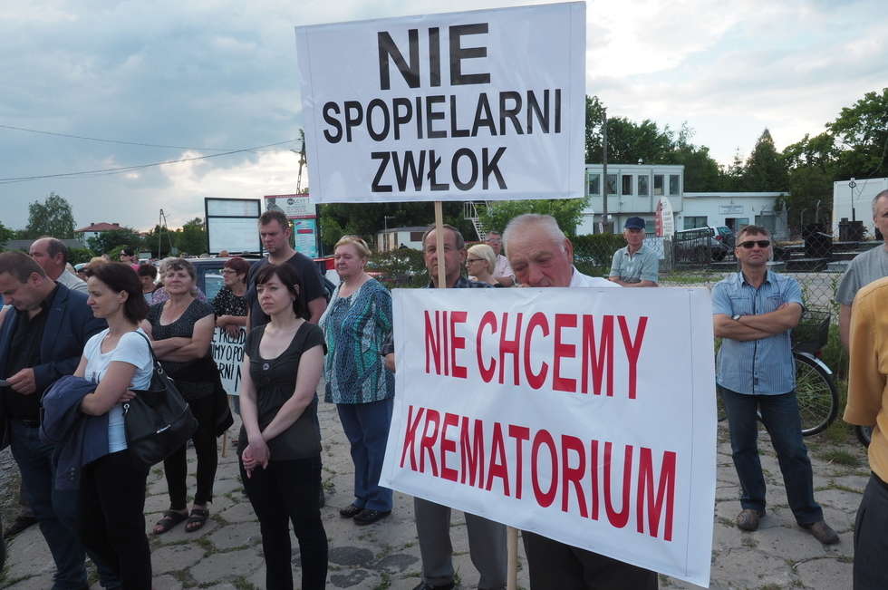  Głusk: Protest w sprawie budowy spopielarni (zdjęcie 4) - Autor: Maciej Kaczanowski