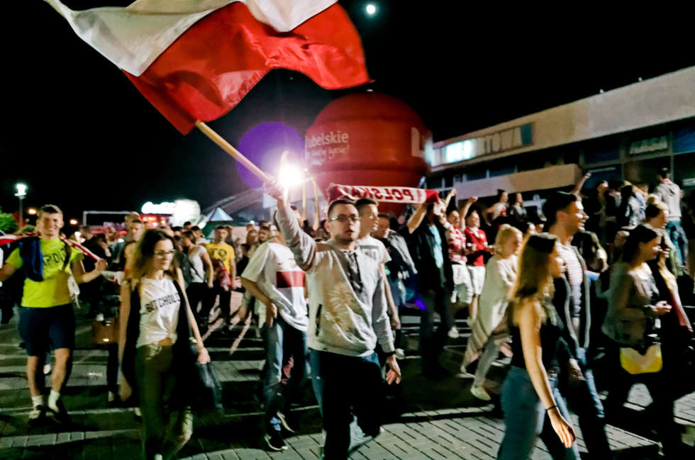  Polska - Niemcy. Strefa kibica w Lublinie (zdjęcie 39) - Autor: Michał Patroń