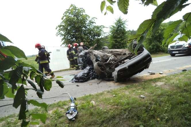 Wypadek w miejscowości Terpentyna - Autor: RK