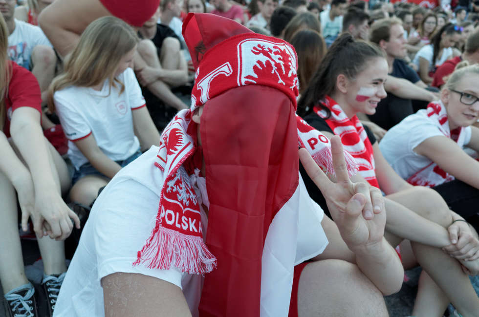  Mecz Polska - Portugalia. Strefa kibica w Lublinie (zdjęcie 35) - Autor: Michał Patroń