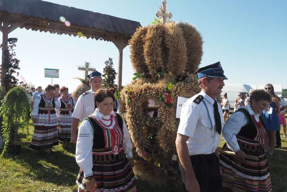  Pochód z wieńcami dożynkowymi (zdjęcie 21) - Autor: Wojciech Nieśpiałowski