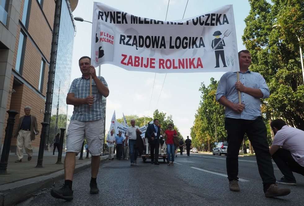  Protest producentów mleka (zdjęcie 8) - Autor: Wojciech Nieśpiałowski