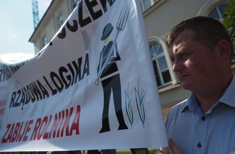  Protest producentów mleka (zdjęcie 12) - Autor: Wojciech Nieśpiałowski