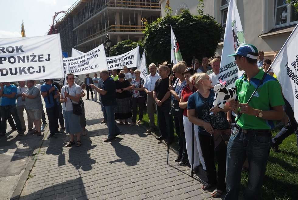  Protest producentów mleka (zdjęcie 3) - Autor: Wojciech Nieśpiałowski