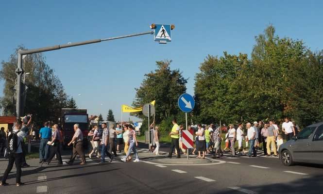 Blokada drogi w Niemcach